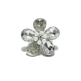 90797, FLOWER RHINESTONE STRETCH RING