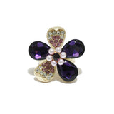 90797, FLOWER RHINESTONE STRETCH RING