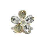 90797, FLOWER RHINESTONE STRETCH RING