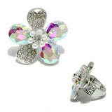 90797, FLOWER RHINESTONE STRETCH RING