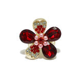 90797, FLOWER RHINESTONE STRETCH RING