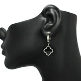 Clover Charm Dangle Huggie Earring