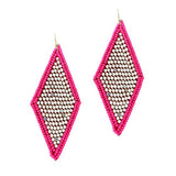 Diamond Seed Beaded & Rhinestone Earring