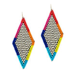 Diamond Seed Beaded & Rhinestone Earring - view 4