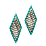 Diamond Seed Beaded & Rhinestone Earring - view 2