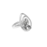 90841, STARFISH TEARDROP SWIRL METAL STRETCH RING, OCEAN, SEA LIFE