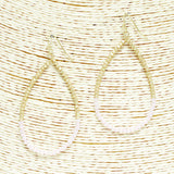 90850, TWO TONE TEARDROP BEADED EARRING