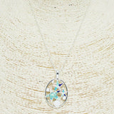 Starfish Oval Epoxy Pendant Necklace, SEA Life, Ocean