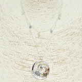 SEA Turtle Swirl Charm Double Layered Pendant Necklace, SEA Life, Ocean