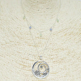 SEA Turtle Swirl Charm Double Layered Pendant Necklace, SEA Life, Ocean - view 2