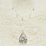 Starfish Swirl Charm Double Layered Pendant Necklace, SEA Life, Ocean
