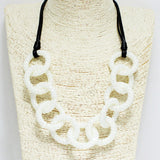 90904, MULTI PEARL LOOPS ADJUSTABLE NECKLACE