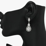 90931, TEARDROP ACCENT CUBIC ZIRCONIA DANGLE EARRING
