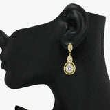 90931, TEARDROP ACCENT CUBIC ZIRCONIA DANGLE EARRING