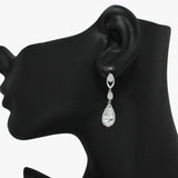 90932, TEARDROP ACCENT CUBIC ZIRCONIA DANGLE EARRING