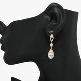 90932, TEARDROP ACCENT CUBIC ZIRCONIA DANGLE EARRING