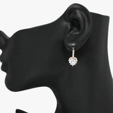 90934, HEART CUBIC ZIRCONIA HUGGIE EARRING, VALENTINE'S DAY