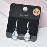 90935, TEARDROP ACCENT CUBIC ZIRCONIA DANGLE EARRING