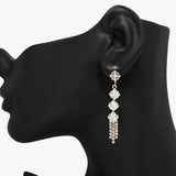 90936, CUBIC ZIRCONIA DANGLE DROP EARRING, WEDDING, BRIDAL, PROM
