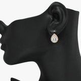 90938, TEARDROP CUBIC ZIRCONIA STUD EARRING