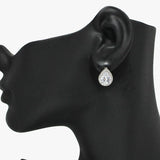90938, TEARDROP CUBIC ZIRCONIA STUD EARRING