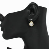 90938, TEARDROP CUBIC ZIRCONIA STUD EARRING