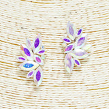 90944, MARQUISE ACCENT RHINESTONE EVENING EARRING, WEDDING, BRIDAL, PROM