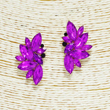 90944, MARQUISE ACCENT RHINESTONE EVENING EARRING, WEDDING, BRIDAL, PROM