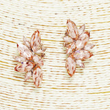 90944, MARQUISE ACCENT RHINESTONE EVENING EARRING, WEDDING, BRIDAL, PROM
