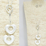 Double Heart Charm Long Pendant Necklace, Valentine's DAY - view 2