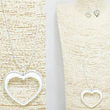 Open CUT Heart Long Pendant Necklace, Valentine's DAY - view 2