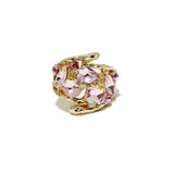 90951, GEOMETRIC RHINESTONE STRETCH RING
