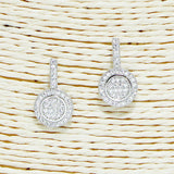90959, PAVE CUBIC ZIRCONIA STUD EARRING