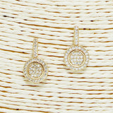 90959, PAVE CUBIC ZIRCONIA STUD EARRING