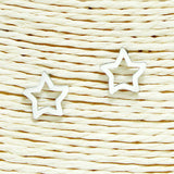 90962, OPEN CUT STAR STUD EARRING/316L STAINLESS STEEL