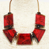 90978, GEOMETRIC CELLULOID ACETATE NECKLACE