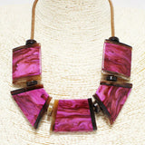 90978, GEOMETRIC CELLULOID ACETATE NECKLACE