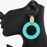 Matte Finish Round Accent Post Earring - view 3