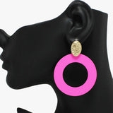 Matte Finish Round Accent Post Earring - view 2