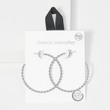 91025, 45MM BRAIDED ROUND HOOP HYPOALLERGENIC EARRING/STERLING SILVER POST