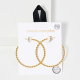 91025, 45MM BRAIDED ROUND HOOP HYPOALLERGENIC EARRING/STERLING SILVER POST