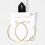 91026, 55MM SIMPLE ROUND HOOP HYPOALLERGENIC EARRING/STERLING SILVER POST