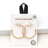 91028, 35MM SIMPLE ROUND HOOP HYPOALLERGENIC EARRING/STERLING SILVER POST