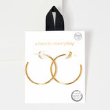 91028, 35MM SIMPLE ROUND HOOP HYPOALLERGENIC EARRING/STERLING SILVER POST