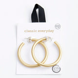 91032, 45MM SIMPLE THICK ROUND HOOP HYPOALLERGENIC EARRING/STERLING SILVER POST