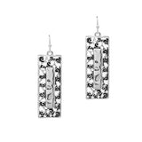 Rectangle Filigree Metal Dangle Earring
