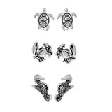 SEA Life Stud 3 Pairs Earring Set, Ocean