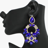 91055, TEARDROP ACCENT RHINESTONE EVENING EARRING, WEDDING, BRIDAL, PROM