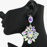 91058, RHINESTONE EVENING DANGLE EARRING, WEDDING, BRIDAL, PROM
