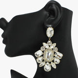 91058, RHINESTONE EVENING DANGLE EARRING, WEDDING, BRIDAL, PROM